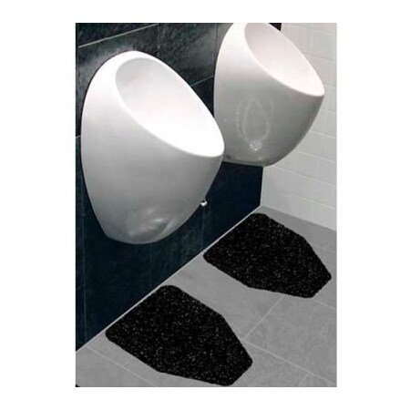 Sanastar Wizkid Antimicrobial Original Urinal Mats, Black 12/Pack, 6 Packs/Box - OR-10001-BL Case